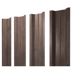 Штакетник П-образный В с прямым резом 0,45 Print Elite White Wood TwinColor