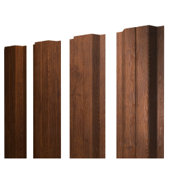 Штакетник П-образный A с прямым резом 0,4 Print Premium Golden Wood Fresh TwinColor