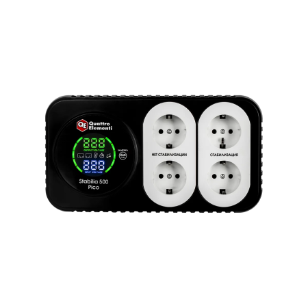 Стабилизатор напряжения настольный QUATTRO ELEMENTI Stabilia 500 Pico (500ВА,160-280В) 917-728