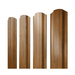 Штакетник Прямоугольный фигурный 0,45 Print Elite Golden Wood TwinColor