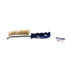 Кордщетка ручная КОБАЛЬТ стальная латунированная 240 мм, пластмассовая ручка