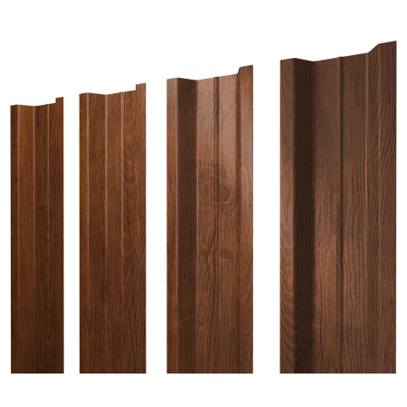 Штакетник П-образный В с прямым резом 0,45 Print Premium Golden Wood Fresh TwinColor