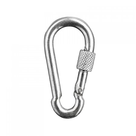 Карабин с фиксатором,оцинкованный 11