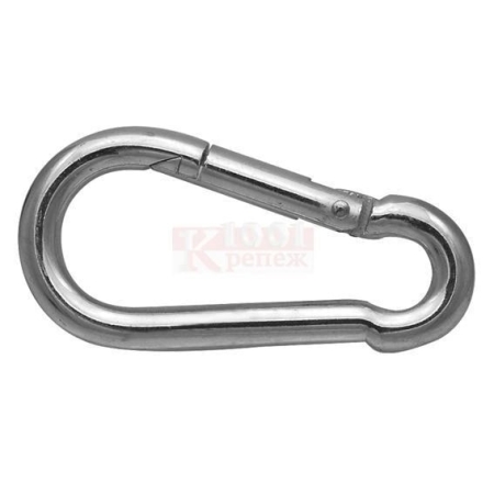 Карабин с фиксатором,оцинкованный 6