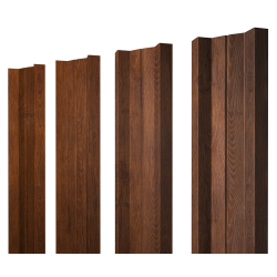 Штакетник М-образный А с прямым резом 0,45 Print-Double Premium Golden Wood Fresh