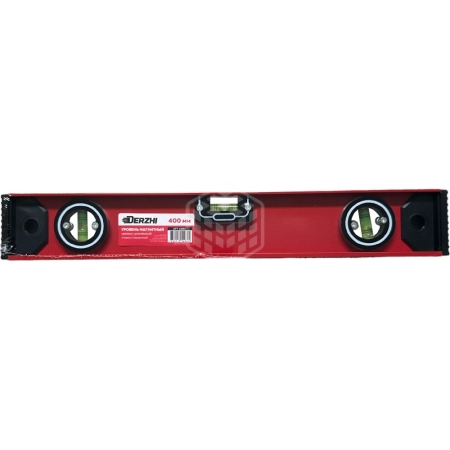Уровень магнитный рельс усиленный 400мм DERZHI,3глазка