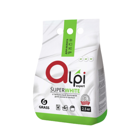 Моющее порошкообразное средство для стирки GRASS ALPI EXPERT для белого 2,5 кг 125399