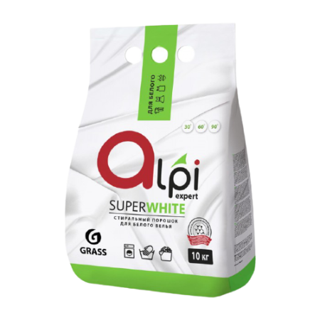 Моющее порошкообразное средство для стирки GRASS ALPI EXPERT для белого 10 кг 125398