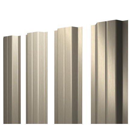 Штакетник П-образный A с прямым резом 0,45 Print Elite Milky Wood TwinColor