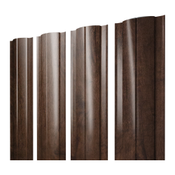 Штакетник Круглый с прямым резом 0,45 Print Premium Antique Wood TwinColor