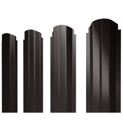 Штакетник П-образный А фигурный 0,45 Print Elite Coffee Wood TwinColor