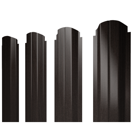 Штакетник П-образный А фигурный 0,45 Print Elite Coffee Wood TwinColor