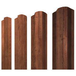Штакетник М-образный B фигурный 0,45 Print Premium Rowan Wood Intense FTC