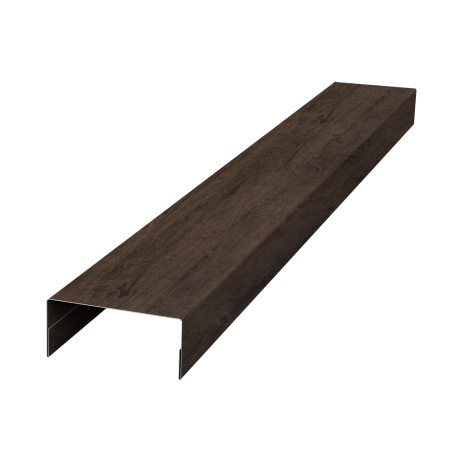 Ламель лицевая 125 забора жалюзи Texas стартовая/финишная для калиток и ворот 0,45 Antique Wood плен