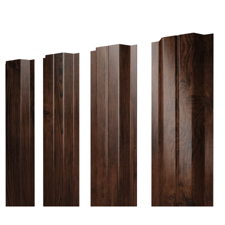 Штакетник П-образный A с прямым резом 0,45 Print Elite Cherry Wood TwinColor