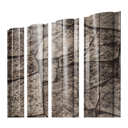 Штакетник Круглый с прямым резом 0,45 Print Elite King Stone TwinColor