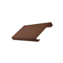 Ламель лицевая 125 забора жалюзи Texas 0,45 Print Elite с пленкой Choco Wood TwinColor