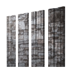 Штакетник Twin с прямым резом 0,45 Print Elite Fine Stone TwinColor