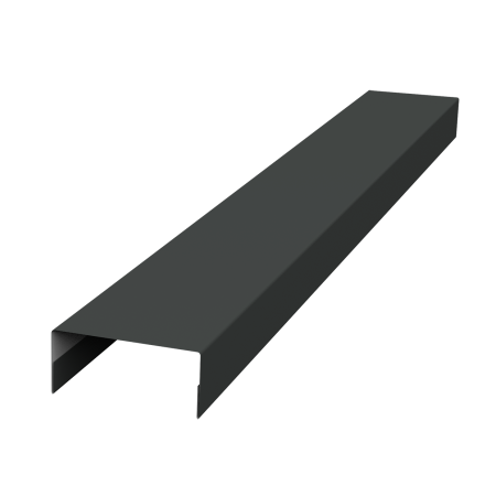 Ламель лицевая 125 забора жалюзи Texas стартовая/финишная для калиток и ворот 0,5 Drap TX RAL 7016