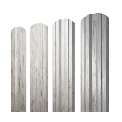 Штакетник Twin фигурный 0,45 Print Elite Snow Wood TwinColor