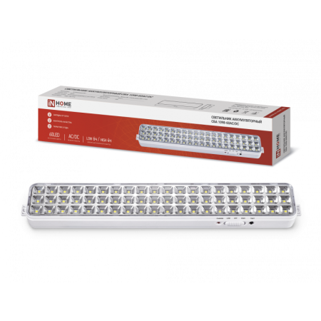 Светильник светодиодный аварийный СБА 1098-60DC 60 LED 2.0Ah lithium battery DC IN HOME