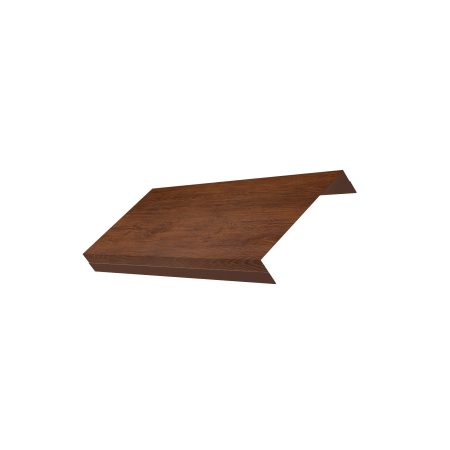 Ламель обратная 125 забора жалюзи Texas 0,45 Print Premium с пленкой Golden Wood Fresh TwinColor