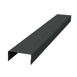 Ламель лицевая 125 забора жалюзи Texas стартовая/финишная для калиток и ворот 0,5 Velur X 7016