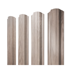Штакетник Прямоугольный фигурный 0,45 Print Elite White Wood TwinColor