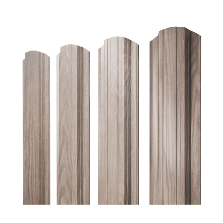 Штакетник Прямоугольный фигурный 0,45 Print Elite White Wood TwinColor