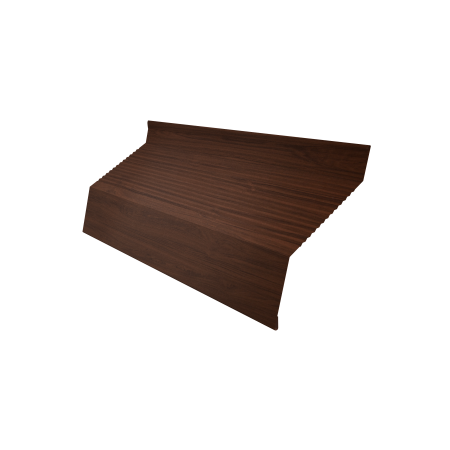 Ламель забора жалюзи Milan new gofr 0,45 Print Elite с пленкой Choco Wood TwinColor