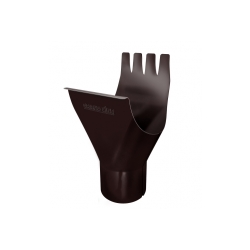 Воронка желоба 125*90 (8017) GrandLine 0,6 мм