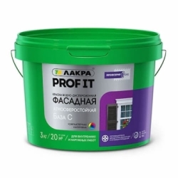 ЛАКРА Краска фасадная PROF IT База С 3 кг