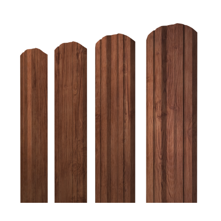 Штакетник Twin фигурный 0,45 Print Premium Rowan Wood Intense FTC