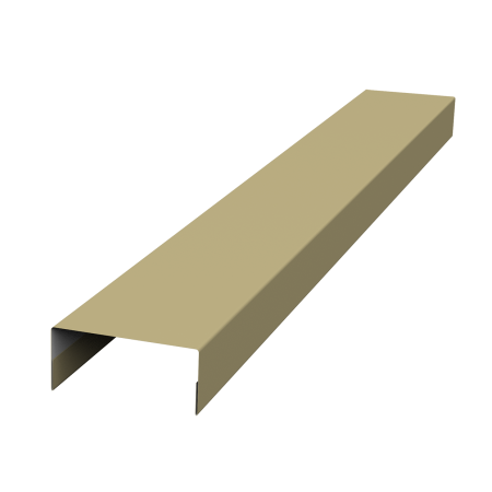 Ламель лицевая 125 забора жалюзи Texas стартовая/финишная для калиток и ворот 0,45 PE RAL 1014