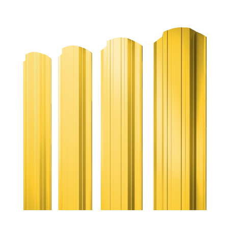 Штакетник Прямоугольный фигурный 0,45 PE RAL 1018 цинково-желтый