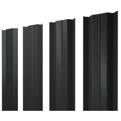 Штакетник М-образный В с прямым резом 0,5 Drap RAL 7016 антрацитово-серый
