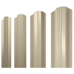 Штакетник М-образный B фигурный 0,45 Print Elite Milky Wood TwinColor