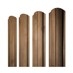 Штакетник Полукруглый Slim фигурный 0,45 Print Premium Pine Wood Fresh