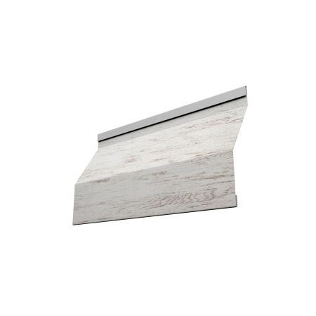 Ламель забора жалюзи Milan Slim 0,45 Print Elite Snow Wood TwinColor