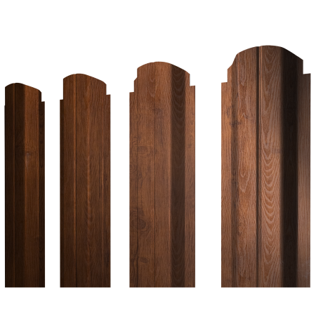 Штакетник П-образный А фигурный 0,45 Print-Double Premium Golden Wood Fresh