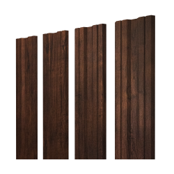Штакетник Twin с прямым резом 0,45 Print-Double Premium Cherry Wood Dark F