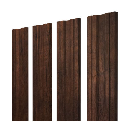 Штакетник Twin с прямым резом 0,45 Print-Double Premium Cherry Wood Dark F